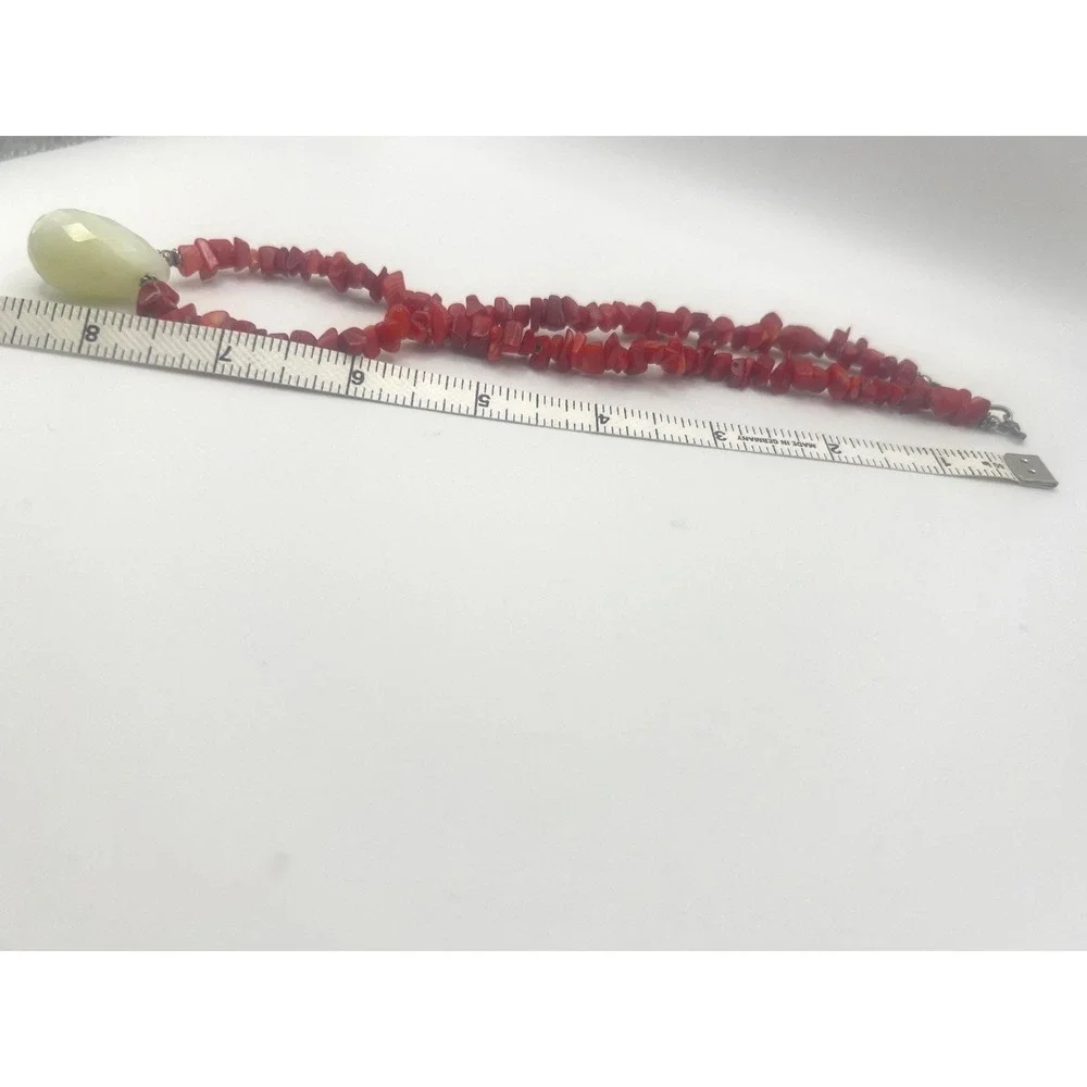 Artisan Red Coral Chip Necklace 18